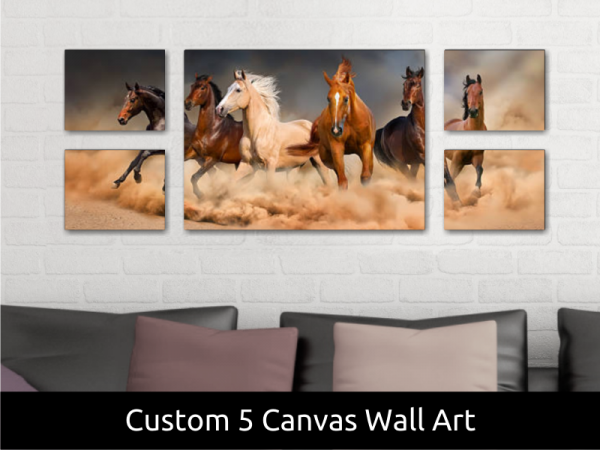 Canvas Wall Art | Covers Five Canvases - Image 2